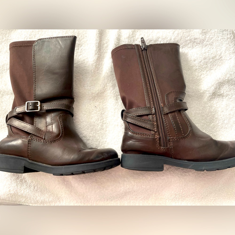 Stride Rite Girls Size 10 Knee Boots, Dark Brown